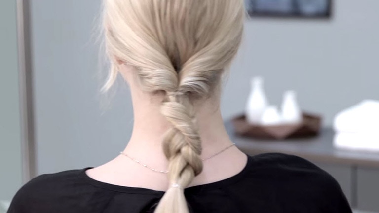 Click on video demonstrate about Hair styling - looped braid